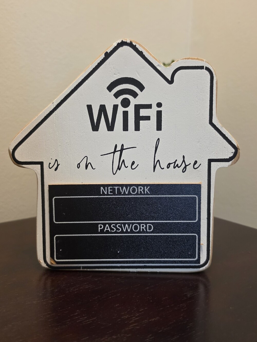 WiFi Is On The House Wall Sign – White and Black